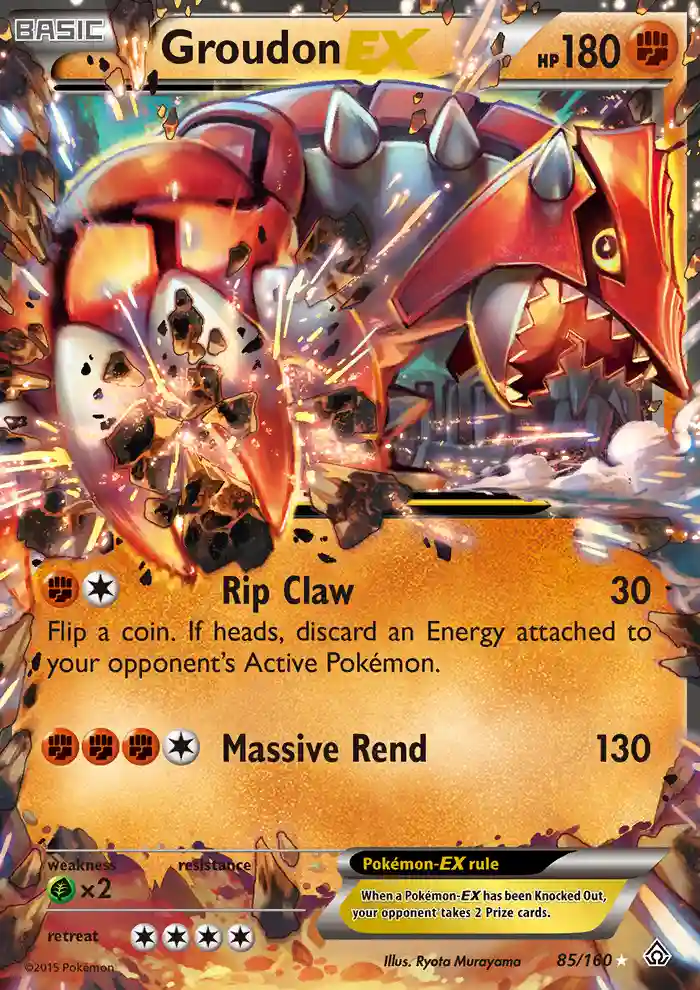 pokemon cards groudon Team Magma's (011/025) Fighting Drought Choose up to 2 basic Fighting Energy cards from your hand and attach them to 1 of your Pokmon Pokmon Card Groudon 2004 holo