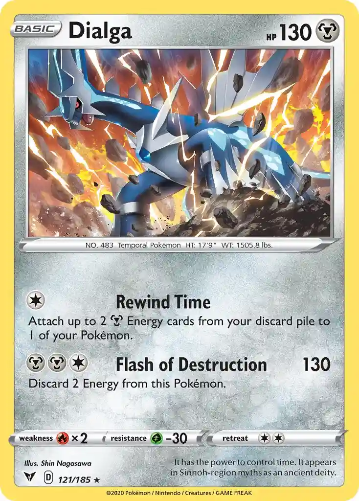 Dialga-Reverse Foil (121) 2020 Pokemon Sword & Shield Vivid Voltage