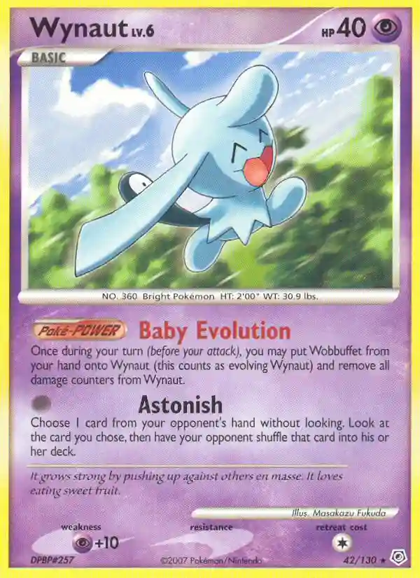 Wynaut-Reverse Foil (42) 2007 Pokemon Diamond & Pearl