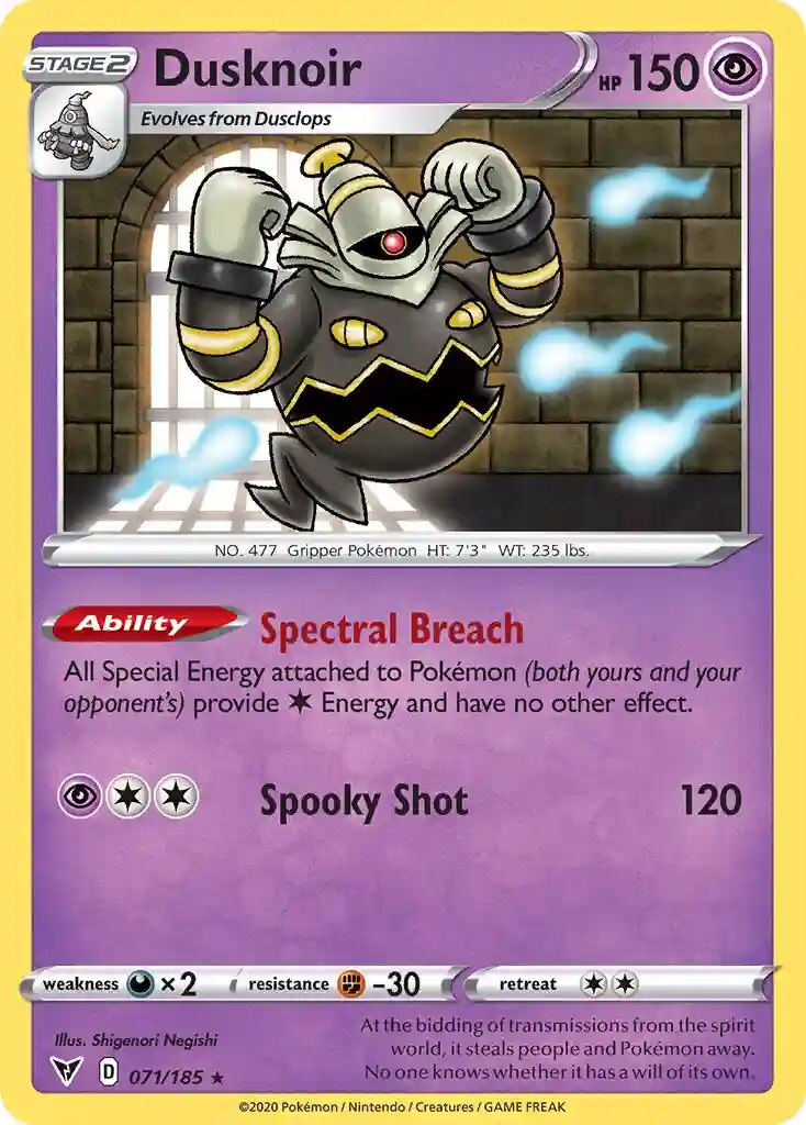 Dusknoir-Holo (071) 2020 Pokemon Sword & Shield Vivid Voltage