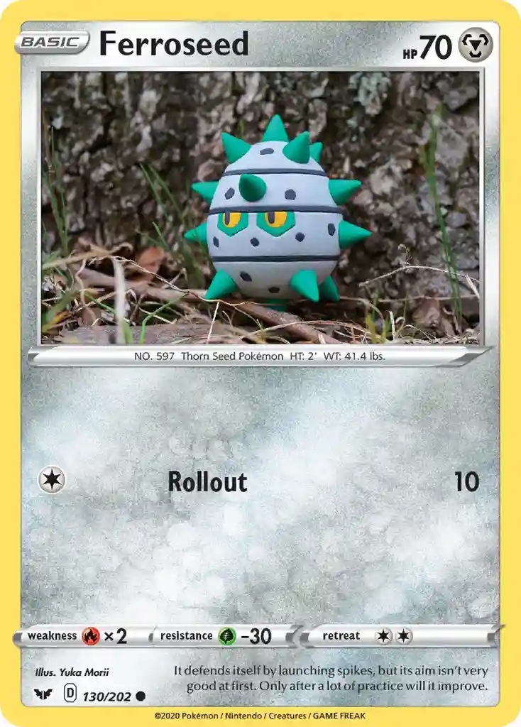 Ferroseed-Reverse Foil (130) 2020 Pokemon Sword & Shield