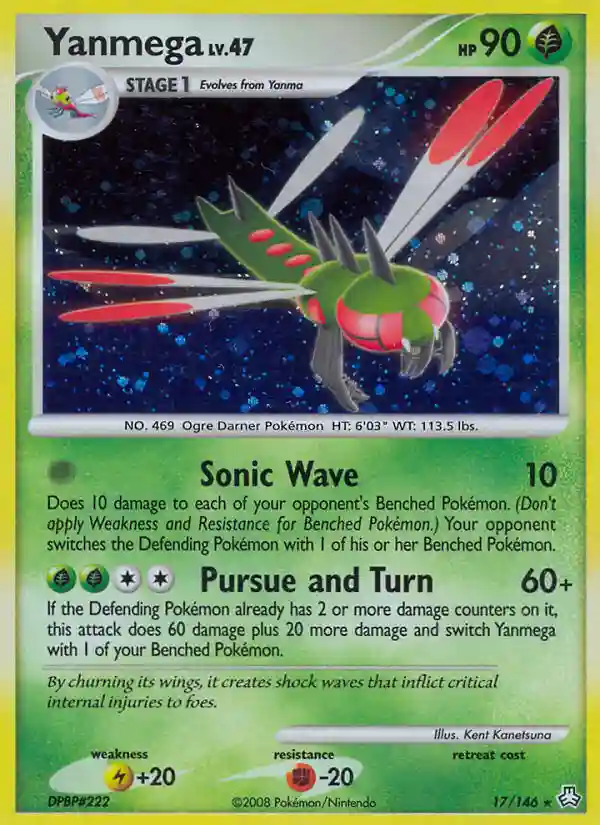 Yanmega-Holo (17) 2008 Pokemon Diamond & Pearl Legends Awakened