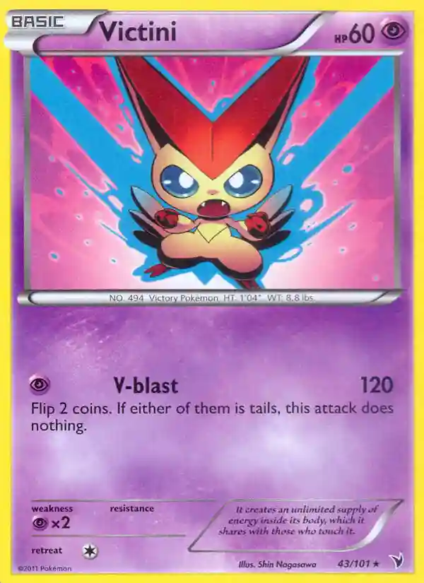 Victini-Holo Prerelease (43) 2011 Pokemon Black & White Noble Victories