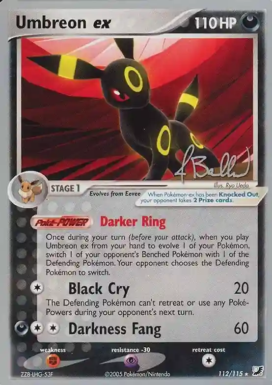 Umbreon EX Eeveelutions (112) 2006 Pokemon World Championships Promo - Pokmon  Card Data