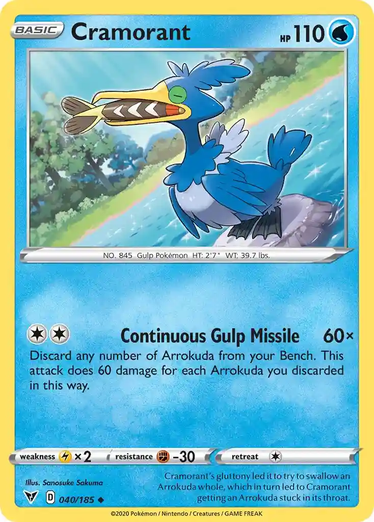Cramorant-Reverse Foil (040) 2020 Pokemon Sword & Shield Vivid Voltage