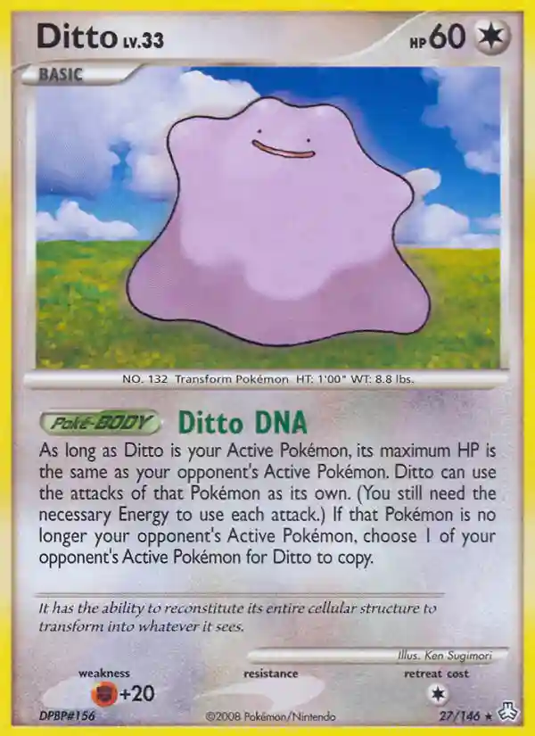 Ditto (27) 2008 Pokemon Diamond & Pearl Legends Awakened