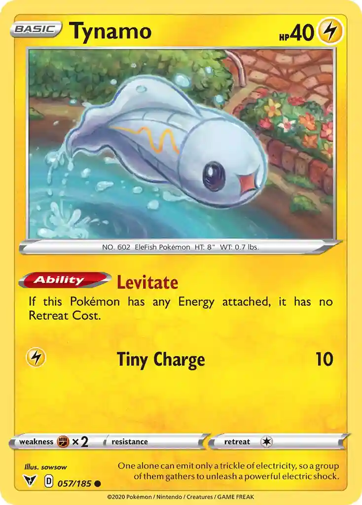 Tynamo-Reverse Foil (057) 2020 Pokemon Sword & Shield Vivid Voltage