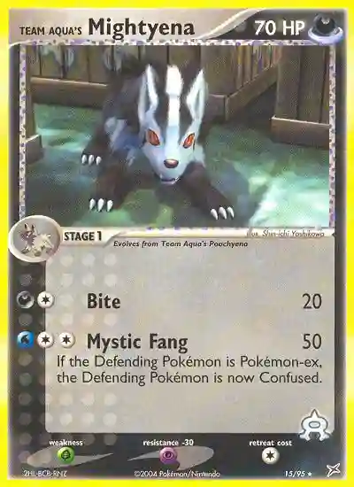 Team Aqua's Mightyena-Reverse Foil