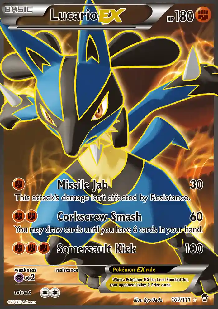 Full Art/Lucario EX (107) 2014 Pokemon XY Furious Fists - Pokmon Card Data