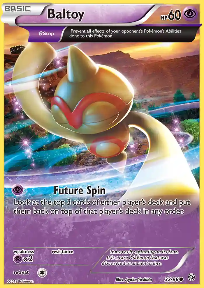 Baltoy-Reverse Foil (32) 2015 Pokemon XY Ancient Origins