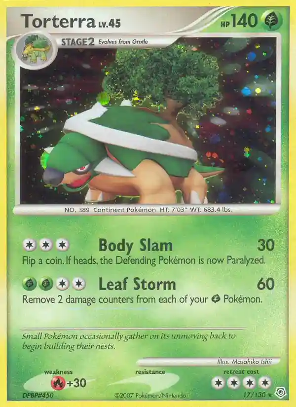 Torterra-Holo (17) 2007 Pokemon Diamond & Pearl