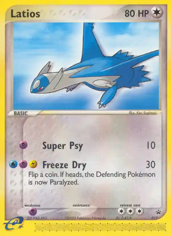 Latios (015) 2003 Pokemon Black Star Promo