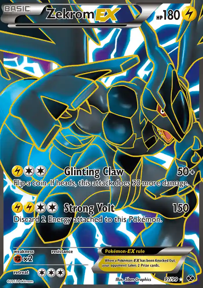 Full Art/Zekrom EX (97) 2012 Pokemon Black & White Next Destinies