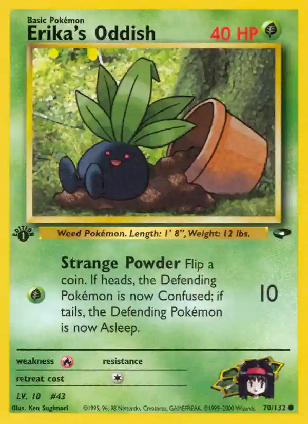 Erika's Oddish 1st Edition (70) 2000 Pokemon Gym Challenge