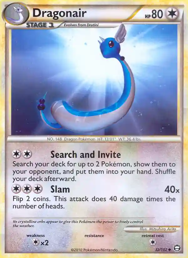 Dragonair (32) 2010 Pokemon Heartgold & Soulsilver Triumphant