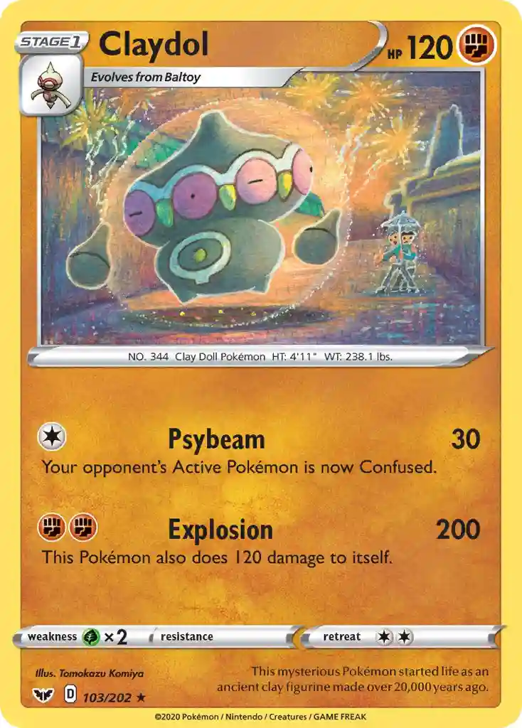 Claydol-Reverse Foil (103) 2020 Pokemon Sword & Shield