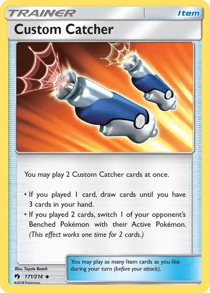 Custom Catcher (171) 2018 Pokemon Sun & Moon Lost Thunder