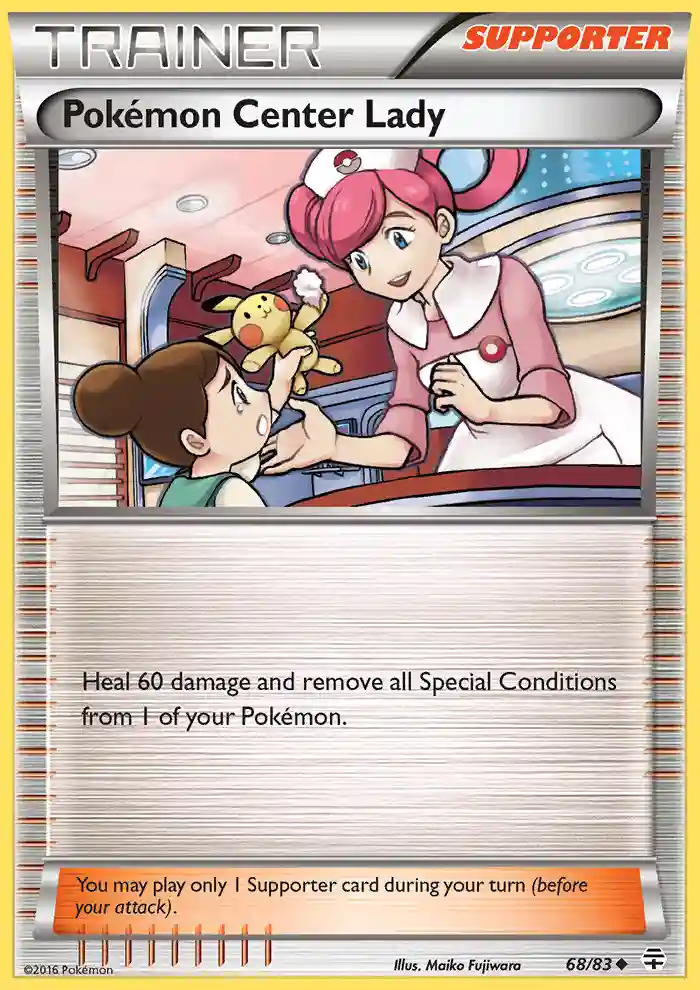 Pokemon Center Lady-Reverse Foil (68) 2016 Pokemon XY Generations