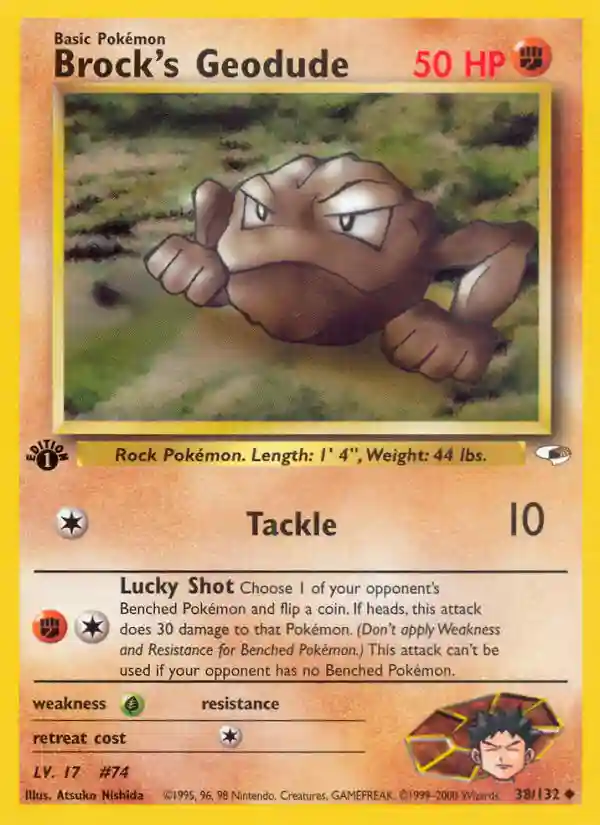Brock's Geodude (38) 2000 Pokemon Gym Heroes