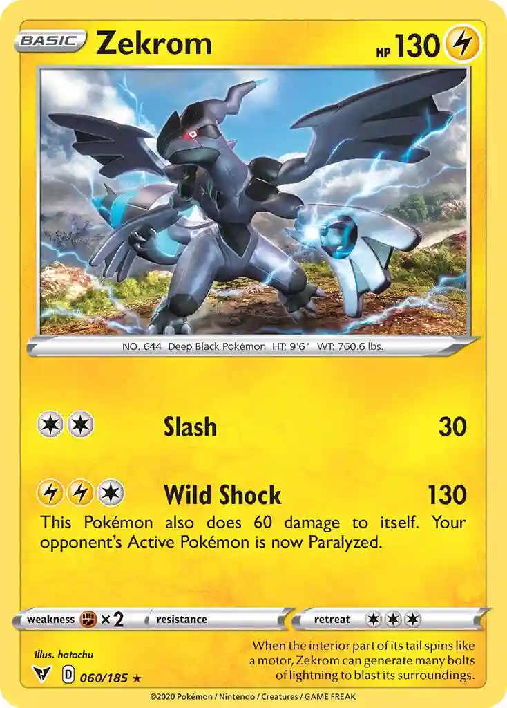 Zekrom-Holo (060) 2020 Pokemon Sword & Shield Vivid Voltage