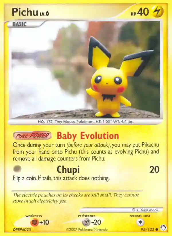 Pichu (93) 2007 Pokemon Diamond & Pearl Mysterious Treasures