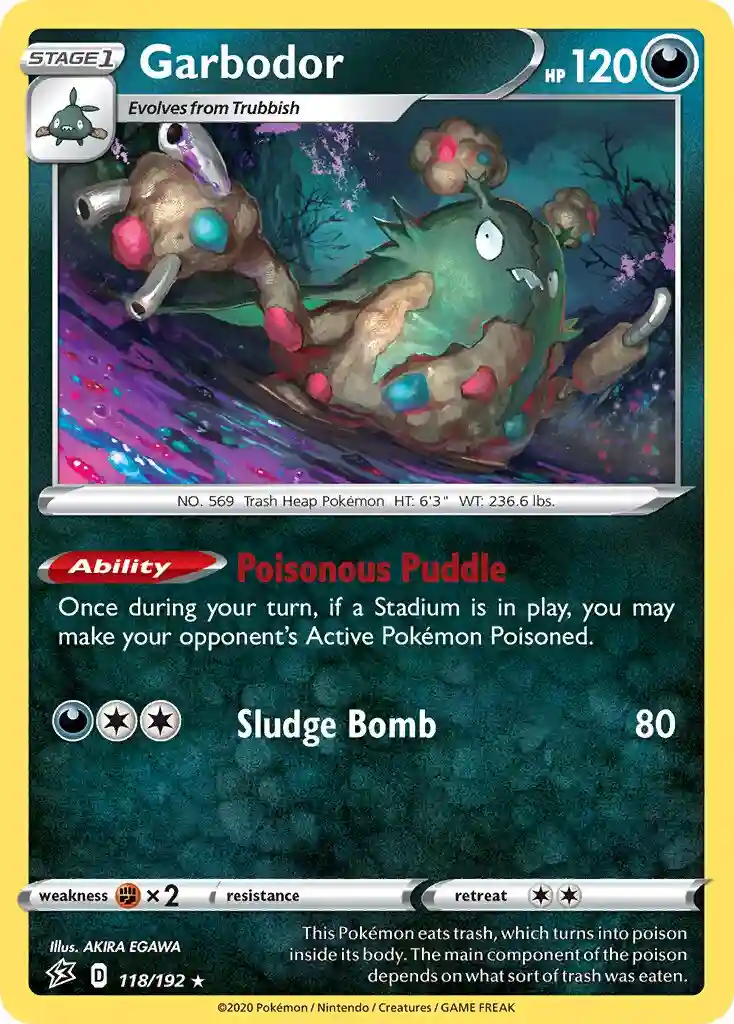 Garbodor (118) 2020 Pokemon Sword & Shield Rebel Clash