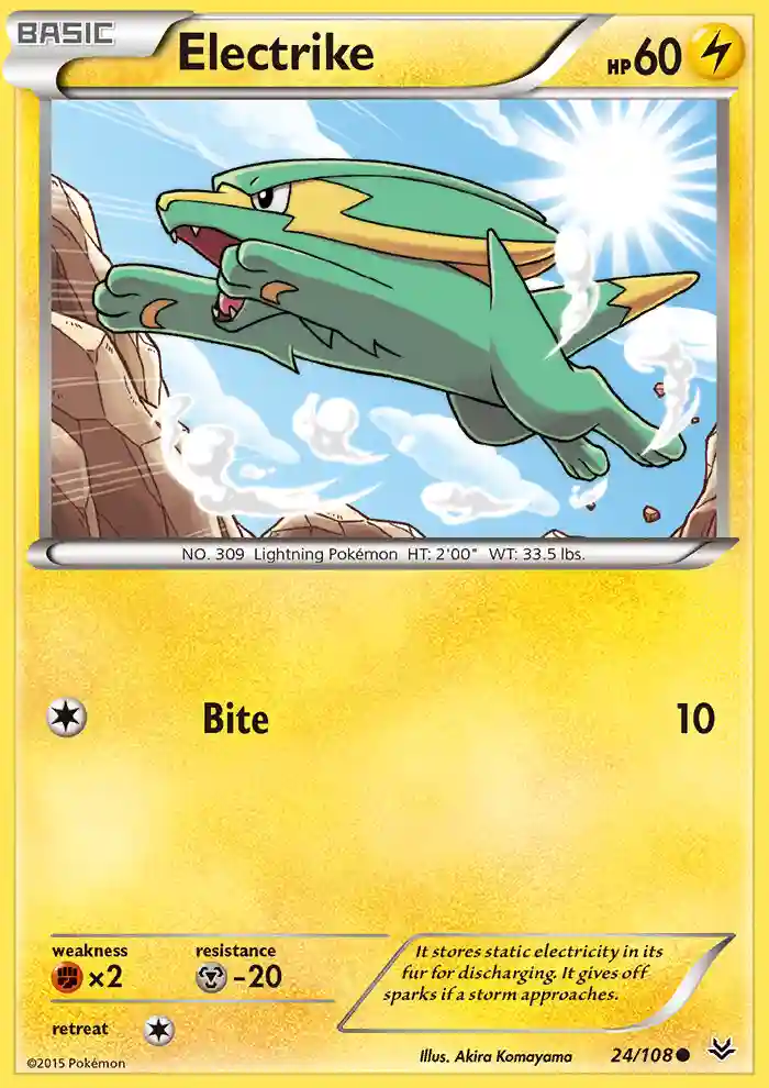 Electrike (24) 2015 Pokemon XY Roaring Skies - Pokmon Card Data