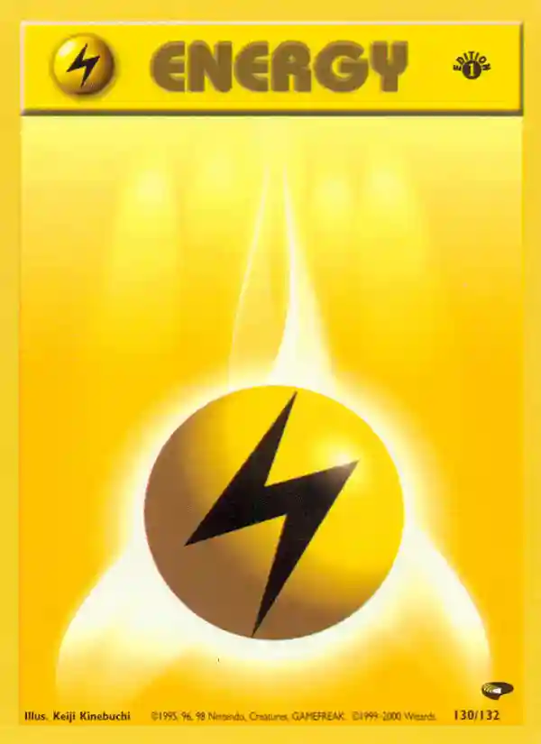 Lightning Energy 1st Edition (130) 2000 Pokemon Gym Challenge