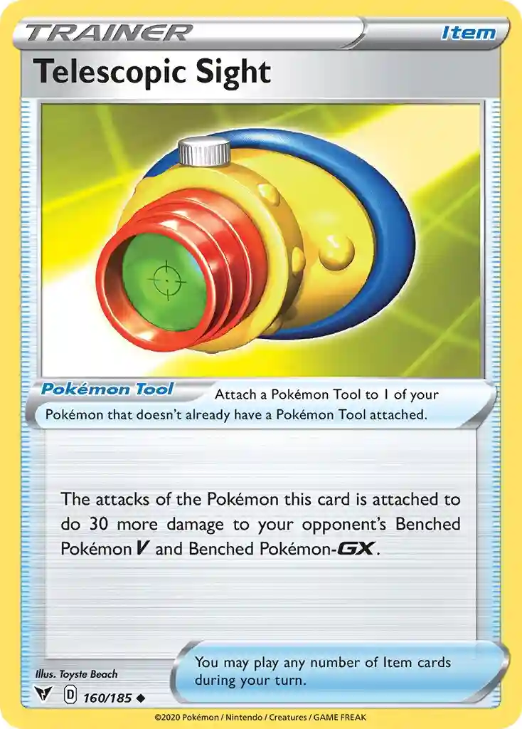 Telescopic Sight-Reverse Foil (160) 2020 Pokemon Sword & Shield Vivid Voltage