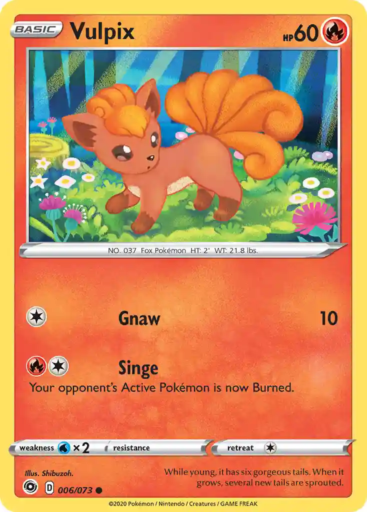 Vulpix (006) 2020 Pokemon Sword & Shield Champion's Path