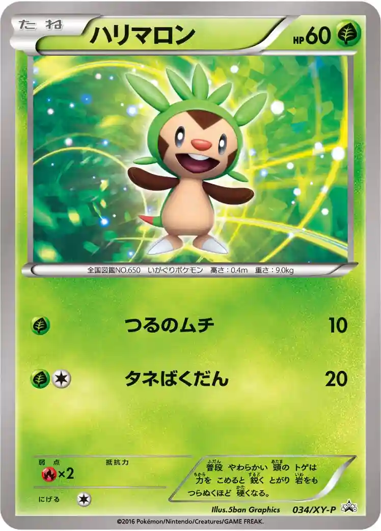 Chespin-Holo (34) 2014 Pokemon Japanese XY Promo