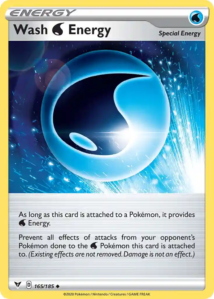 Wash Energy-Reverse Foil (165) 2020 Pokemon Sword & Shield Vivid Voltage