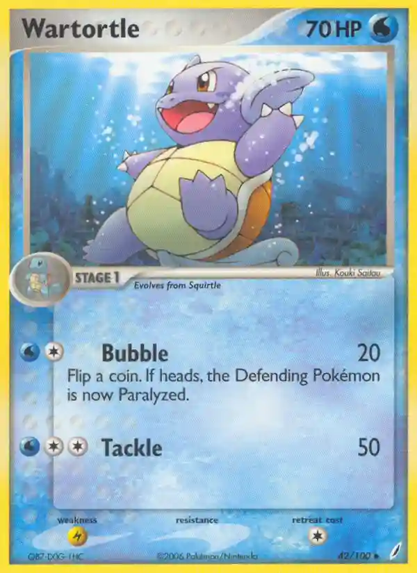 Wartortle (42) 2006 Pokemon EX Crystal Guardians