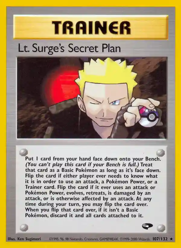 LT. Surge's Secret Plan 1st Edition (107) 2000 Pokemon Gym Challenge
