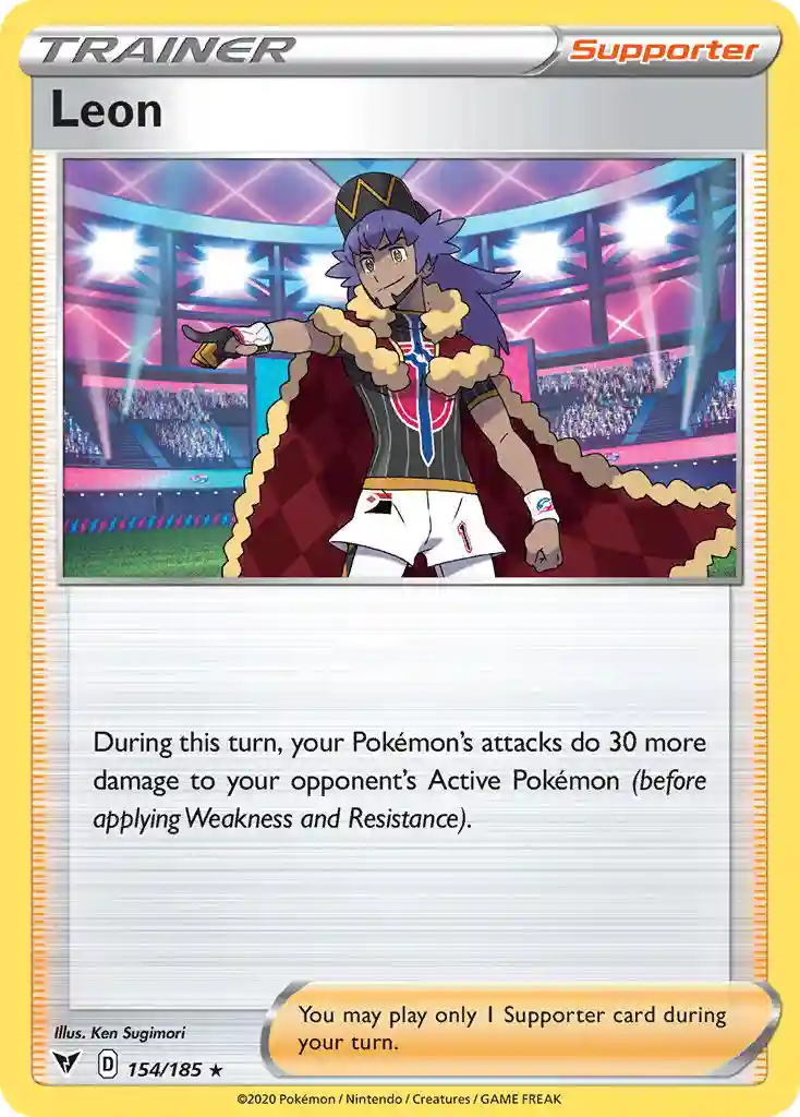 Leon-Reverse Foil (154) 2020 Pokemon Sword & Shield Vivid Voltage