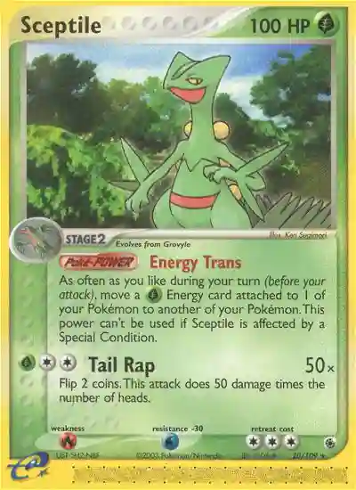 Sceptile-Reverse Foil (20) 2003 Pokemon EX Ruby & Sapphire