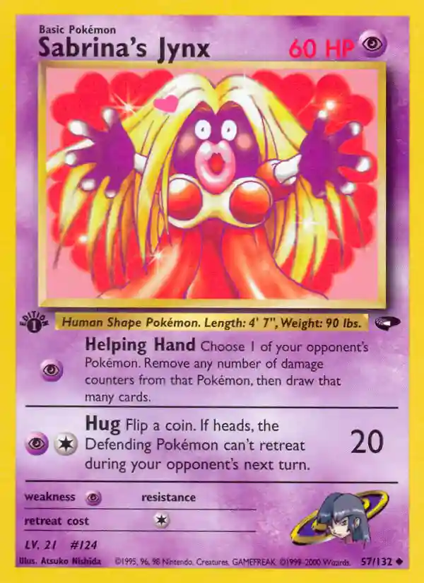 Sabrina's Jynx 1st Edition (57) 2000 Pokemon Gym Challenge