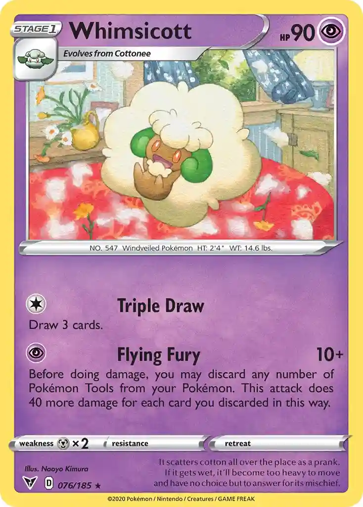 Whimsicott (076) 2020 Pokemon Sword & Shield Vivid Voltage