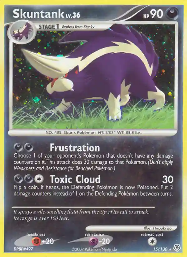 Skuntank-Reverse Foil (15) 2007 Pokemon Diamond & Pearl