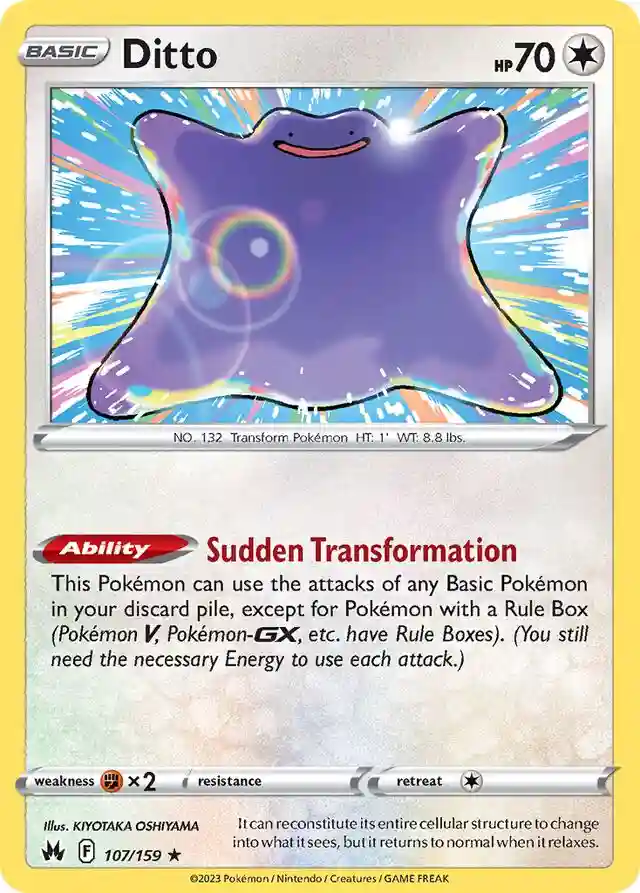 Ditto-Holo (107) 2023 Pokemon Sword and Shield Crown Zenith