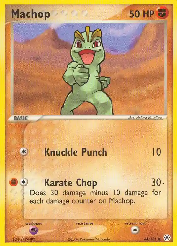 Machop-Reverse Foil (64) 2004 Pokemon EX Hidden Legends