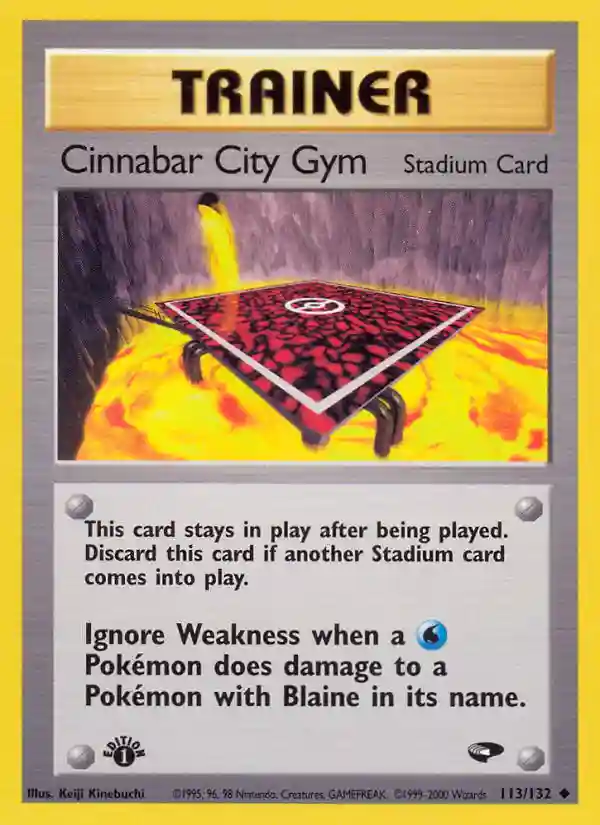 Cinnabar City Gym 1st Edition (113) 2000 Pokemon Gym Challenge