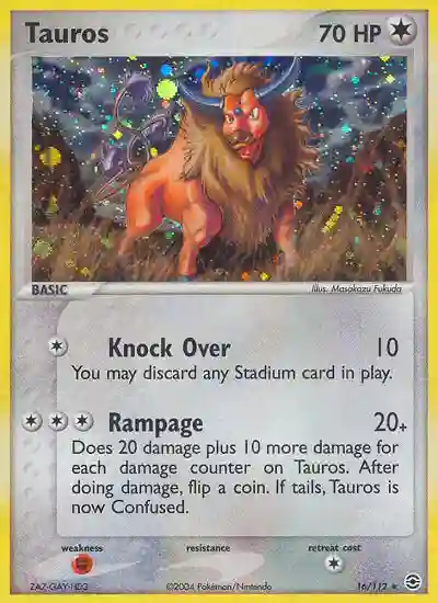 Tauros-Holo (16) 2004 Pokemon EX Fire Red & Leaf Green