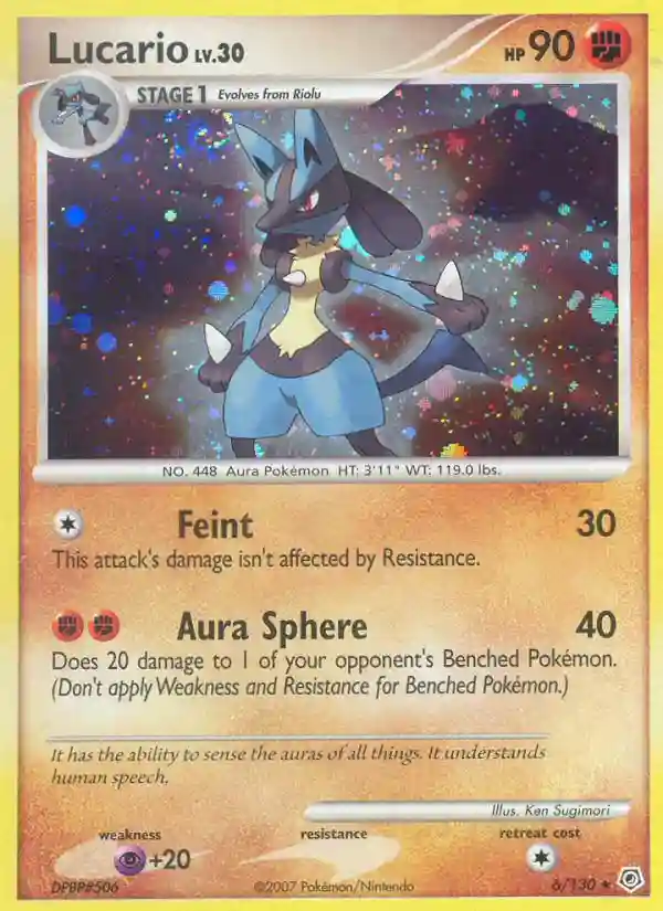 Lucario-Reverse Foil (6) 2007 Pokemon Diamond & Pearl