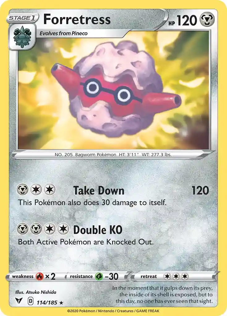 Forretress-Reverse Foil (114) 2020 Pokemon Sword & Shield Vivid Voltage