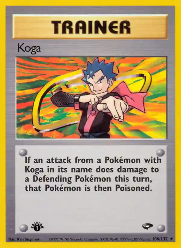 Koga 1st Edition (106) 2000 Pokemon Gym Challenge