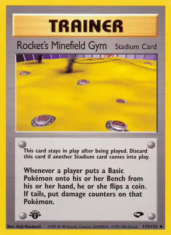 Rocket's Minefield Gym 1st Edition (119) 2000 Pokemon Gym Challenge