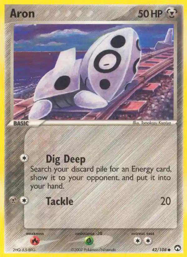 Aron (42) 2007 Pokemon EX Power Keepers - Pokmon Card Data