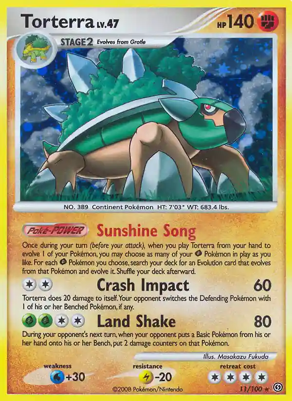 Torterra-Holo (11) 2008 Pokemon Diamond & Pearl Stormfront