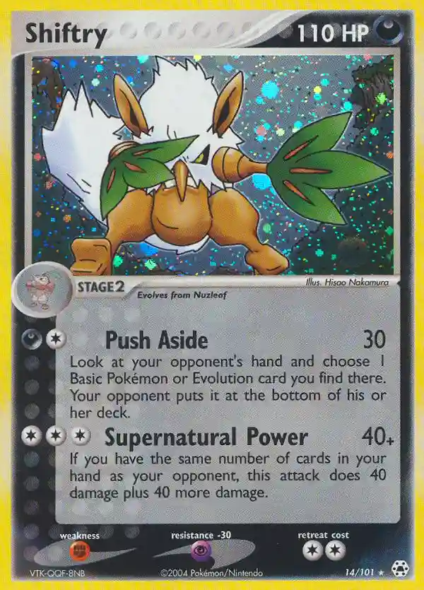 Shiftry-Reverse Foil (14) 2004 Pokemon EX Hidden Legends